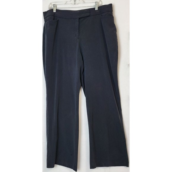 JM Collection Women's Trousers Size 18 Straight-Leg Pants Waistband Livid Blue - Picture 2 of 8